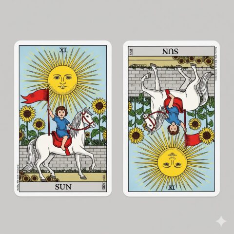 大アルカナの太陽の正位置・逆位置の相手の気持ちは？